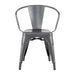 Bolero Bistro Curve Armchairs Gunmetal (4 Pack) Bolero