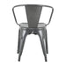 Bolero Bistro Curve Armchairs Gunmetal (4 Pack) Bolero