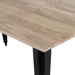 Bolero Bistro Dining Table Mango Wood Top Black Frame 1450mm Bolero