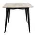 Bolero Bistro Dining Table Mango Wood Top Black Frame 1450mm Bolero