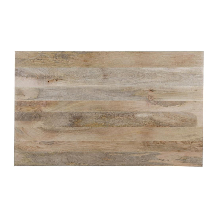 Bolero Bistro Dining Table Mango Wood Top Black Frame 1450mm Bolero