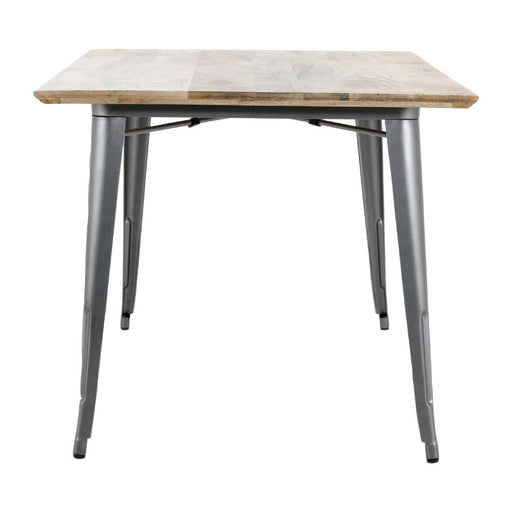 Bolero Bistro Dining Table Mango Wood Top Gunmetal Frame 1450mm Bolero