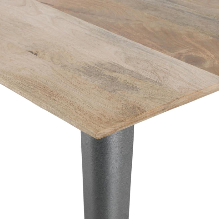 Bolero Bistro Dining Table Mango Wood Top Gunmetal Frame 1450mm Bolero