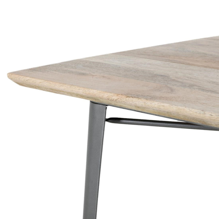 Bolero Bistro Dining Table Mango Wood Top Gunmetal Frame 1450mm Bolero