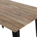 Bolero Bistro Dining Table Slatted Mango Wood Top Black 1200mm Bolero