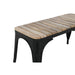 Bolero Bistro Indoor Bench Slatted Mango Wood & Black Frame 850mm (2 Pack) Bolero