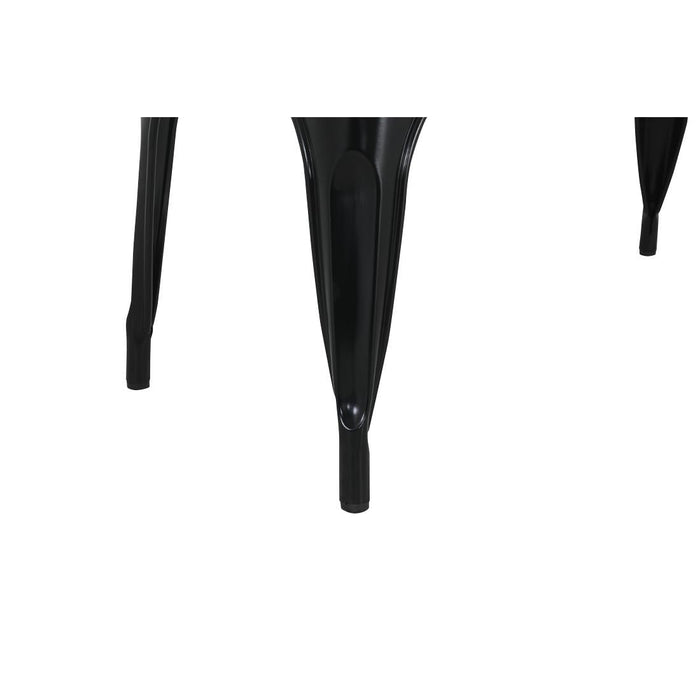 Bolero Bistro Indoor Bench Slatted Mango Wood & Black Frame 850mm (2 Pack) Bolero