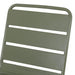 Bolero Amalfi Slatted Steel Side Chairs Olive Green (4 Pack) Bolero
