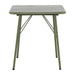 Bolero Amalfi Square Slatted Steel Folding Table Olive Green 700mm Bolero