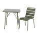 Bolero Amalfi Square Slatted Steel Folding Table Olive Green 700mm Bolero
