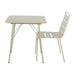 Bolero Amalfi Square Slatted Steel Folding Table Taupe 700mm Bolero