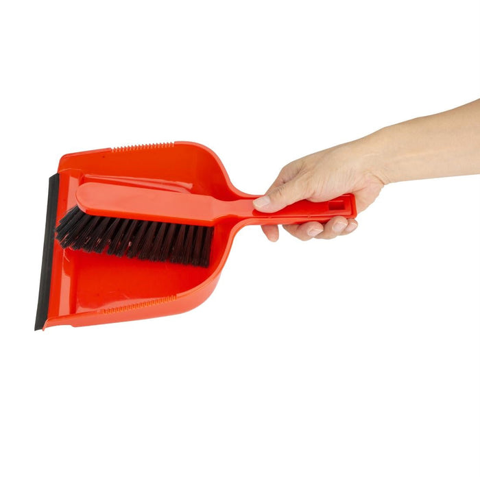 Jantex Dustpan & Brush Set - Red Jantex