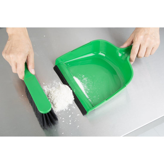 Jantex Dustpan & Brush Set - Green Jantex