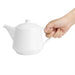 Olympia Whiteware Deco Teapot 820ml (2 Pack) Olympia