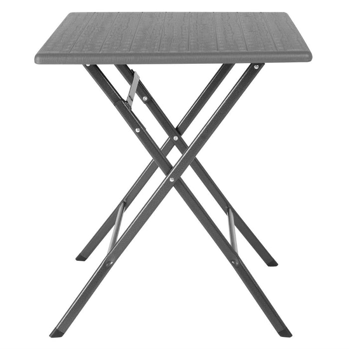 Bolero Square Folding HDPE Table Wood Effect 620mm Bolero