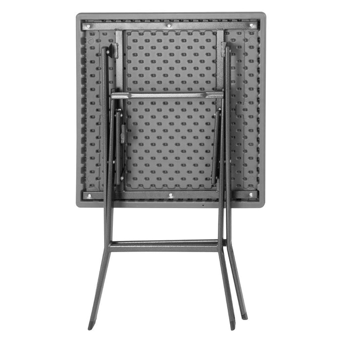 Bolero Square Folding HDPE Table Wood Effect 620mm Bolero
