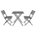 Bolero Folding Chairs Grey Wood Effect (2 Pack) Bolero