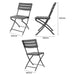 Bolero Folding Chairs Grey Wood Effect (2 Pack) Bolero