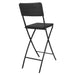 Bolero Folding Bar Chairs Black Wood-Effect (2 Pack) Bolero