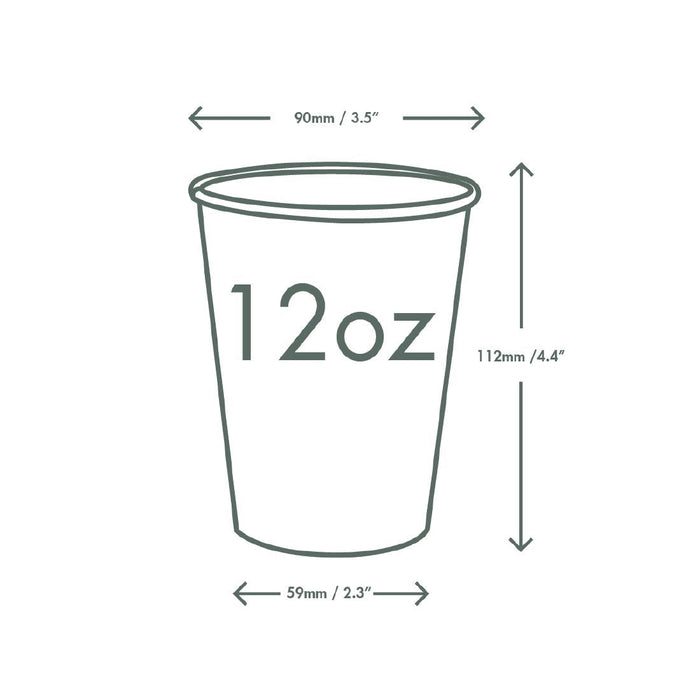 Vegware Paper Cold Cups 89-Series 12oz/360ml (1000 Pack) Vegware