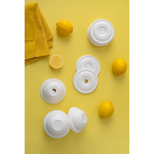 Vegware Nourish Moulded Fibre Cold Cup Dome Lids with Hole 89-Series (1000 Pack) Vegware