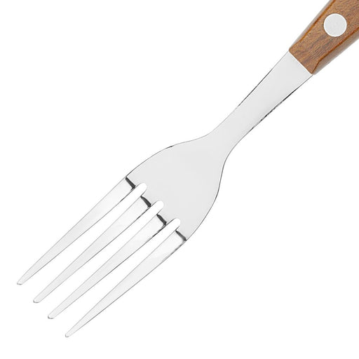 Olympia Steak Forks with PP Wood Effect Handles (12 Pack) Olympia