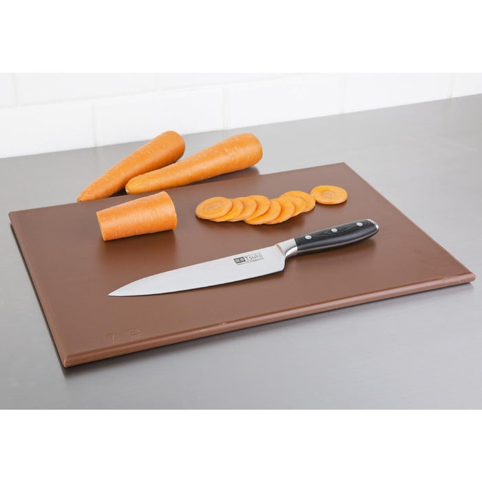 Hygiplas High Density Brown Chopping Board 450x300x12mm Hygiplas