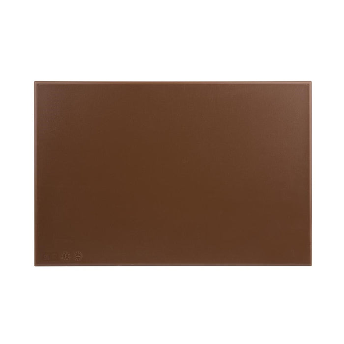 Hygiplas High Density Brown Chopping Board 450x300x12mm Hygiplas