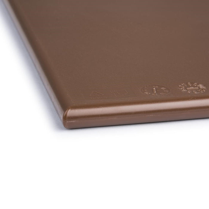 Hygiplas High Density Brown Chopping Board 450x300x12mm Hygiplas