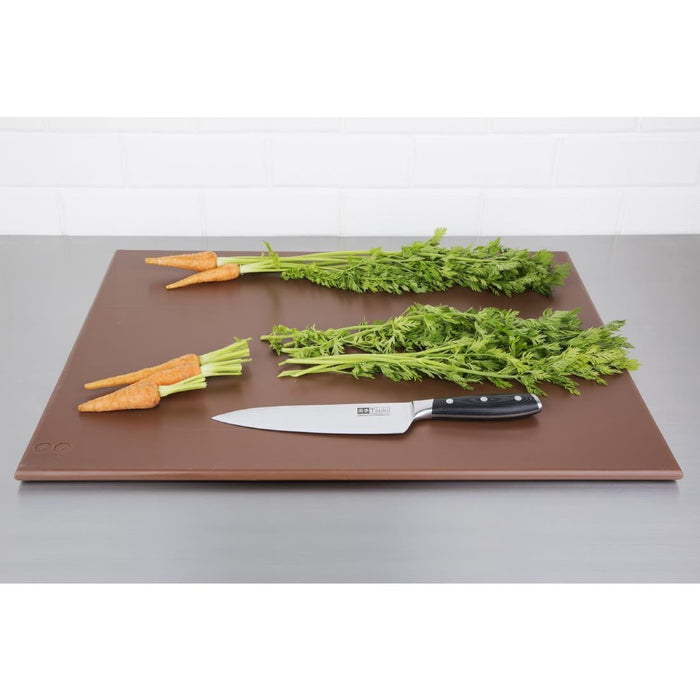 Hygiplas High Density Brown Chopping Board Large 600x450x12mm Hygiplas