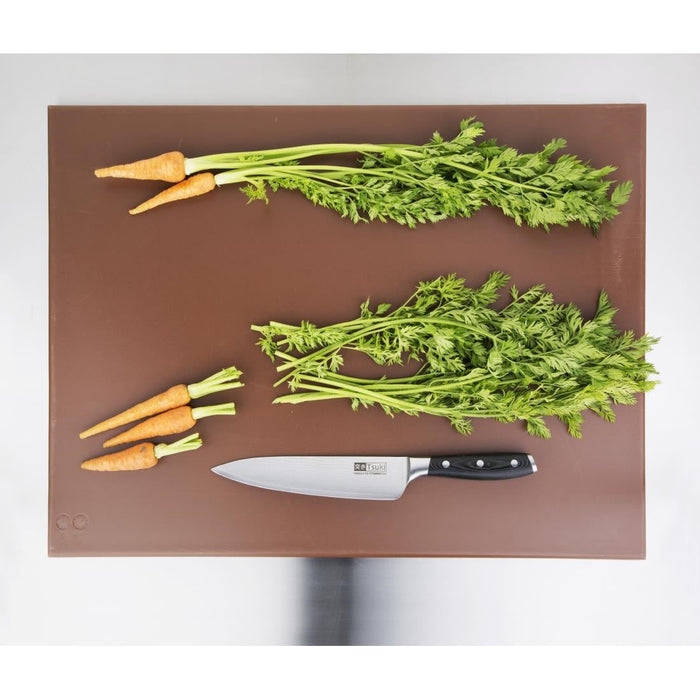 Hygiplas High Density Brown Chopping Board Large 600x450x12mm Hygiplas