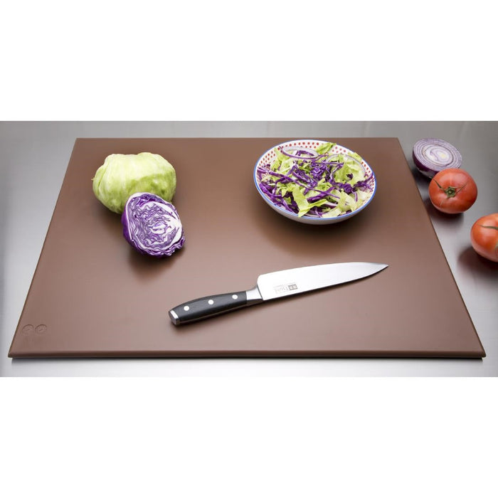 Hygiplas High Density Brown Chopping Board Large 600x450x12mm Hygiplas