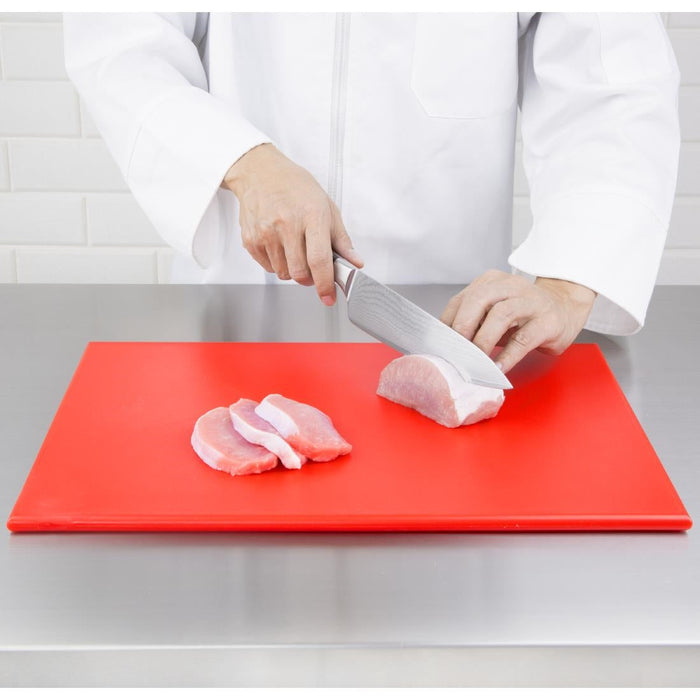 Hygiplas High Density Red Chopping Board Standard 450x300x12mm Hygiplas