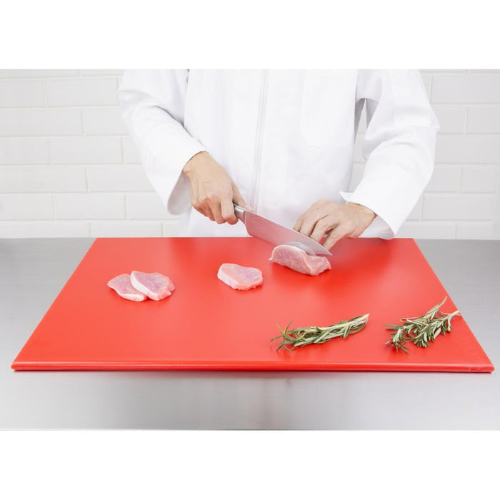 Hygiplas High Density Red Chopping Board Large 600x450x12mm Hygiplas