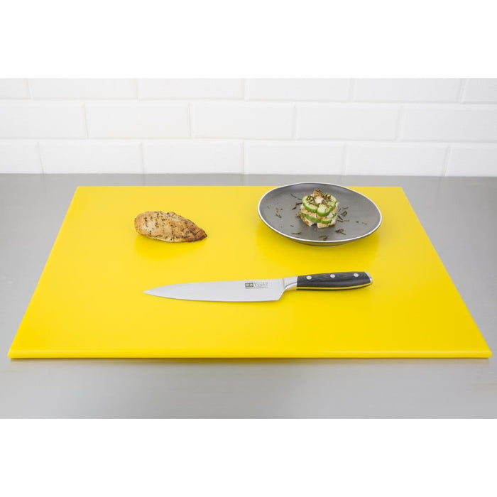 Hygiplas High Density Yellow Chopping Board Large 600x450x12mm Hygiplas