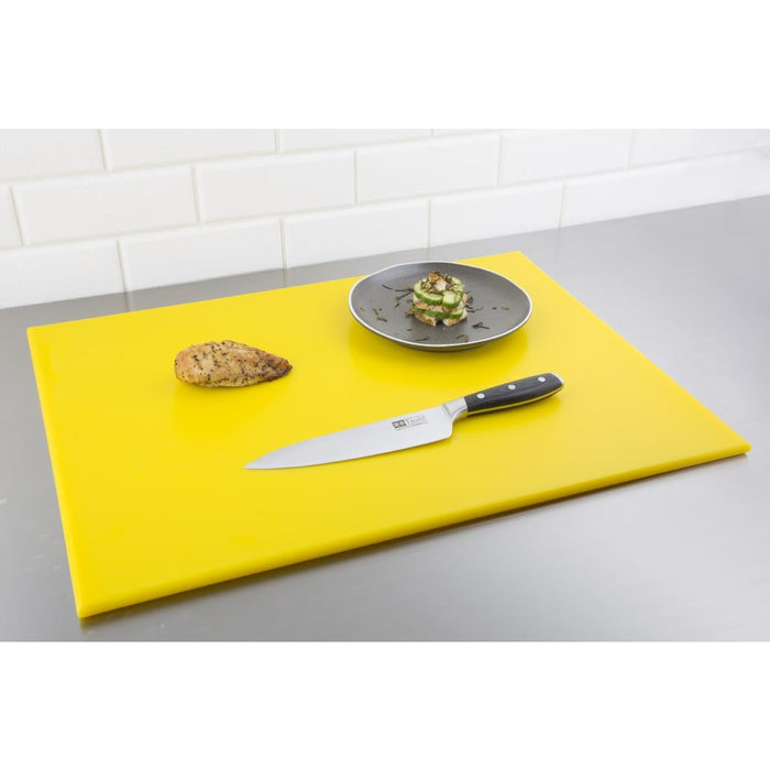 Hygiplas High Density Yellow Chopping Board Large 600x450x12mm Hygiplas