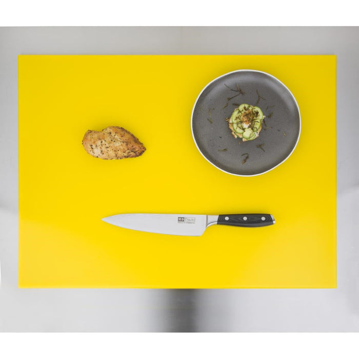 Hygiplas High Density Yellow Chopping Board Large 600x450x12mm Hygiplas