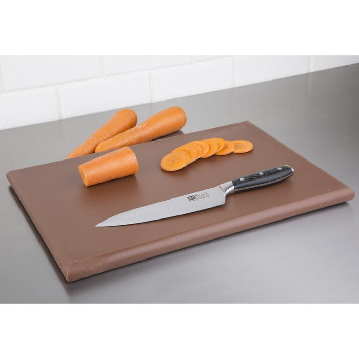 Hygiplas Thick High Density Brown Chopping Board Standard 450x300x25mm Hygiplas