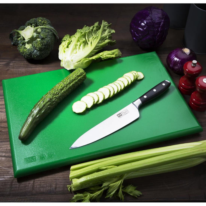 Hygiplas Thick High Density Green Chopping Board Standard 450x300x25mm Hygiplas