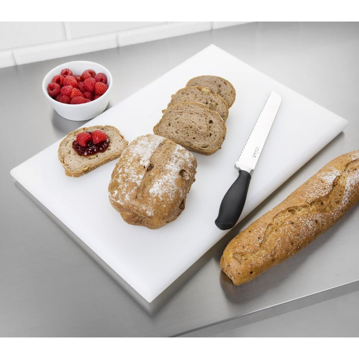 Hygiplas Thick High Density White Chopping Board Standard 450x300x25mm Hygiplas