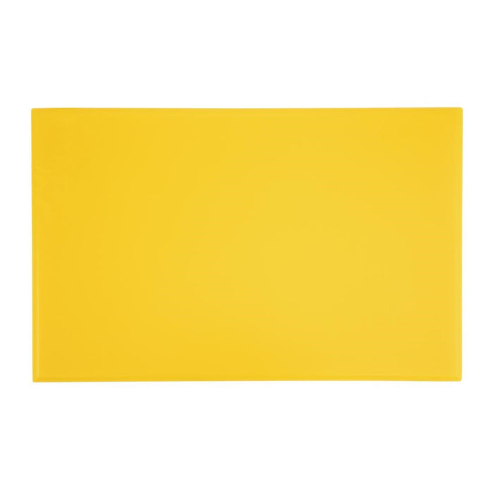 Hygiplas Thick High Density Yellow Chopping Board Standard 450x300x25mm Hygiplas