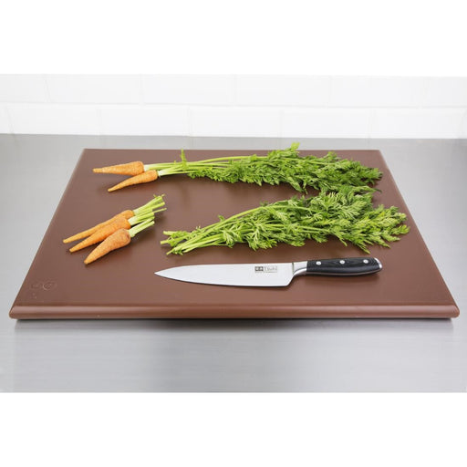 Hygiplas Thick High Density Brown Chopping Board Large 600x450x25mm Hygiplas