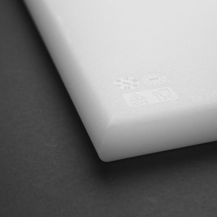 Hygiplas Thick High Density White Chopping Board Large 600x450x25mm Hygiplas