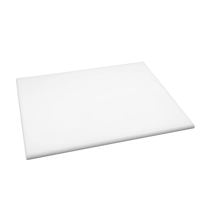 Hygiplas Thick High Density White Chopping Board Large 600x450x25mm Hygiplas