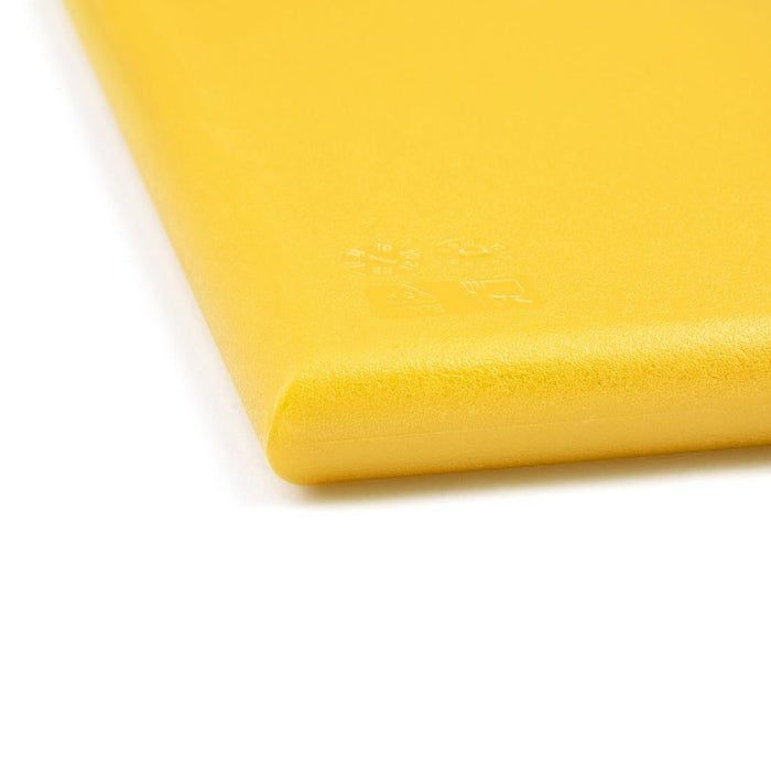 Hygiplas Thick High Density Yellow Chopping Board Large 600x450x25mm Hygiplas