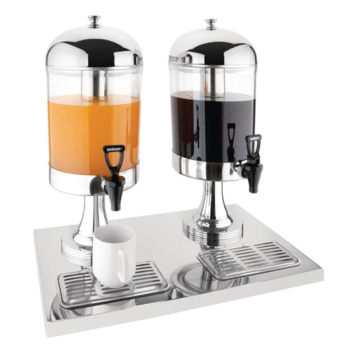 Olympia Double Juice Dispenser with Drip Tray Olympia