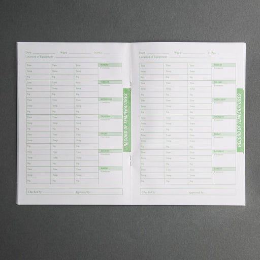 Temperature Log Book Hygiplas