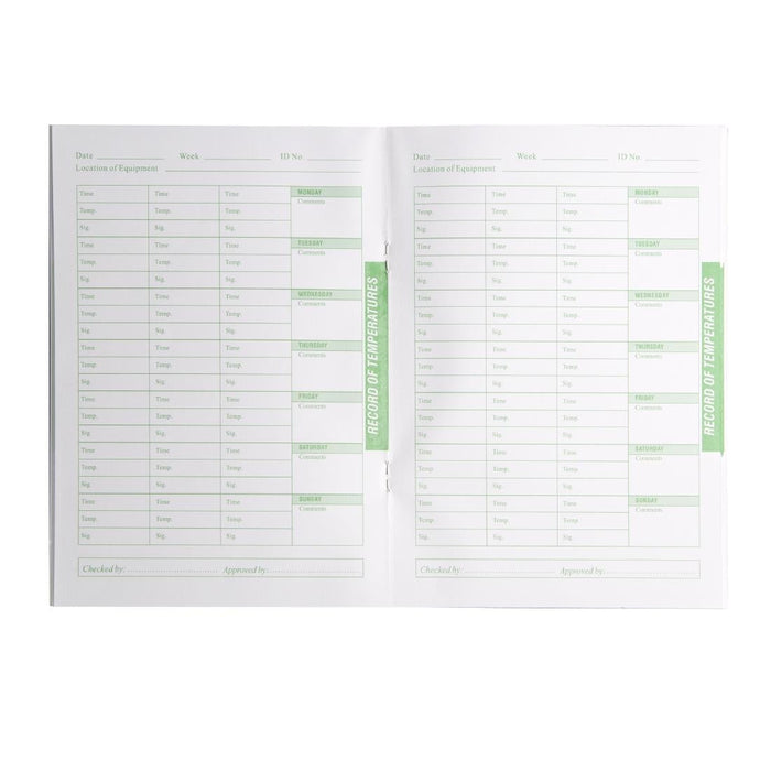 Temperature Log Book Hygiplas