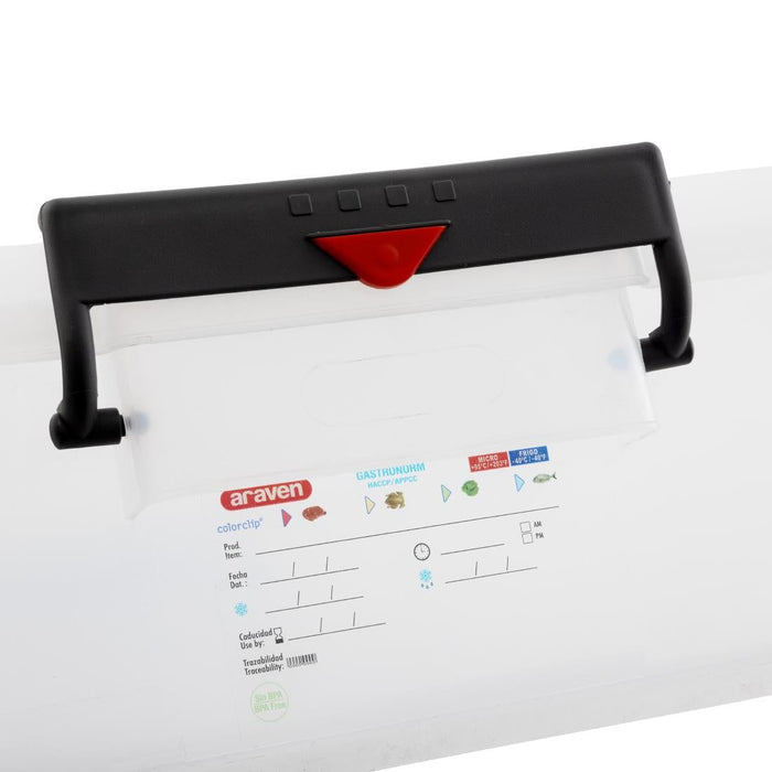 Araven Polypropylene Food Storage Container with Colour Clips 30Ltr Araven