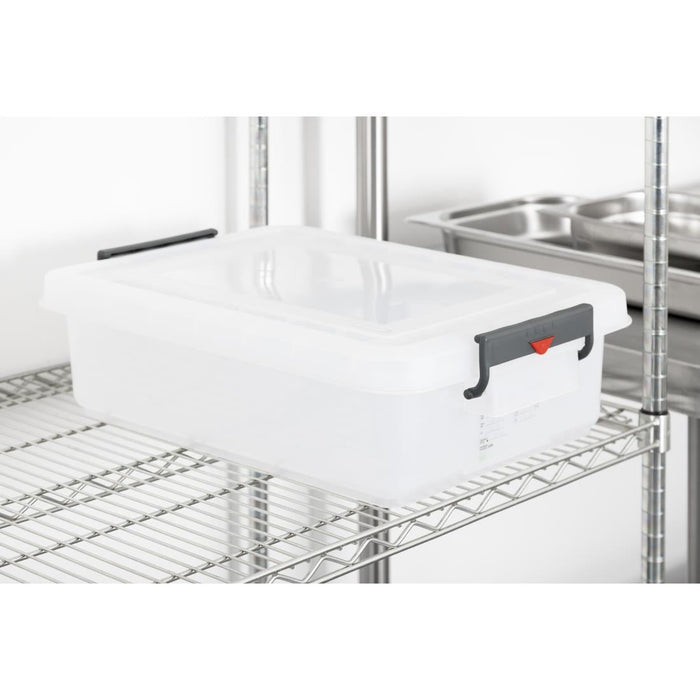 Araven Polypropylene Food Storage Container with Colour Clips 30Ltr Araven